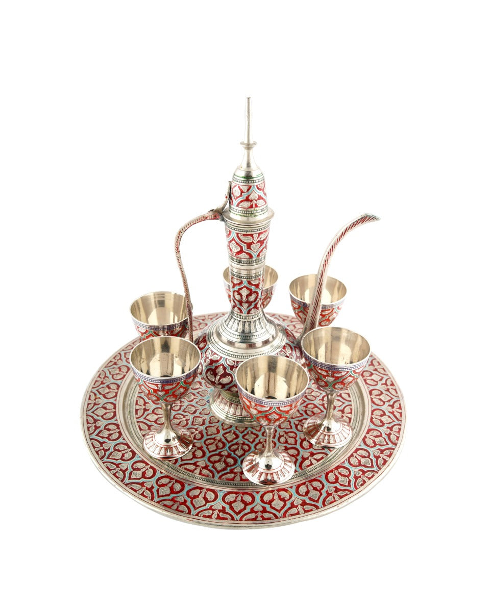Brass Handcrafted Wine Set — false