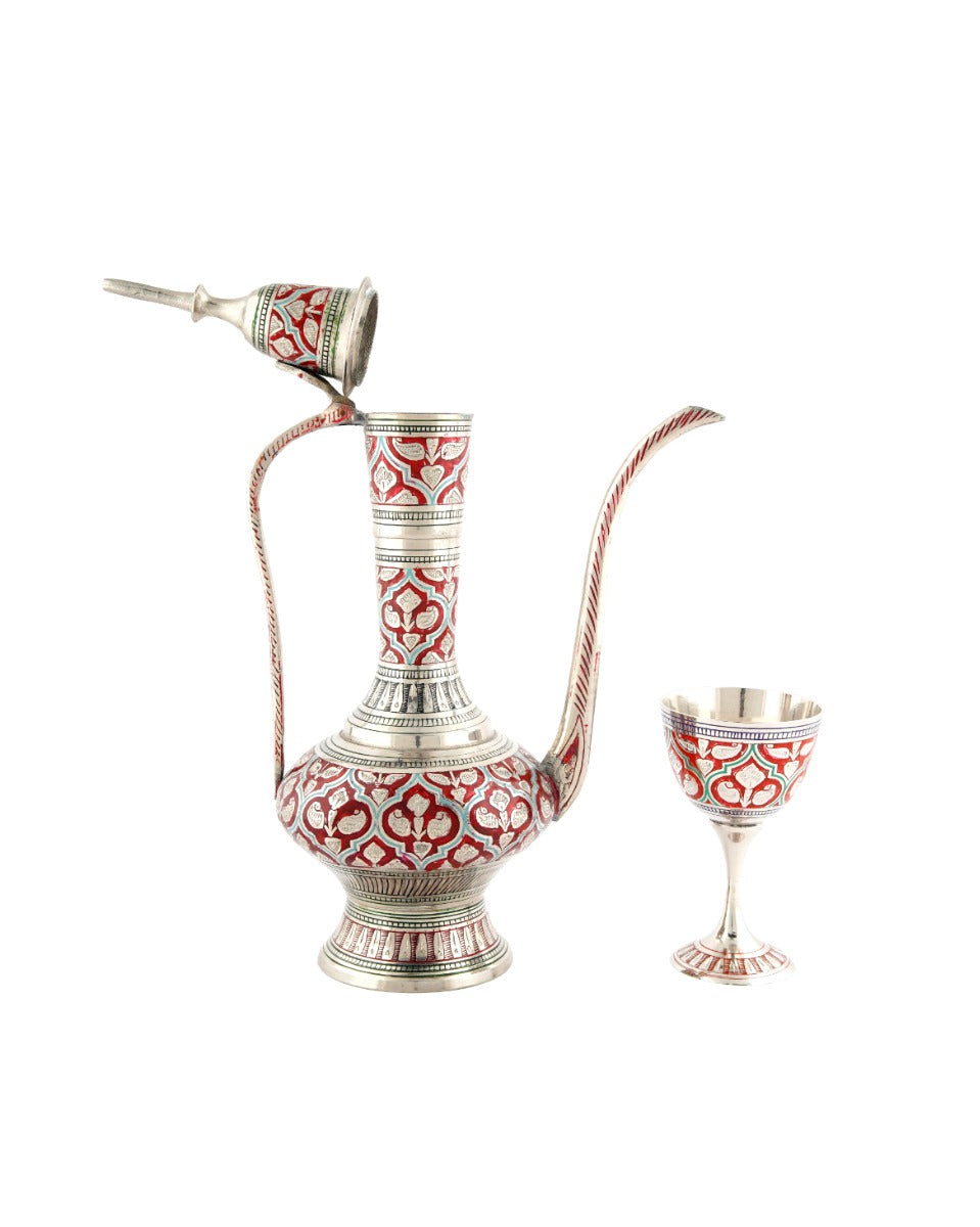 Brass Handcrafted Wine Set — false
