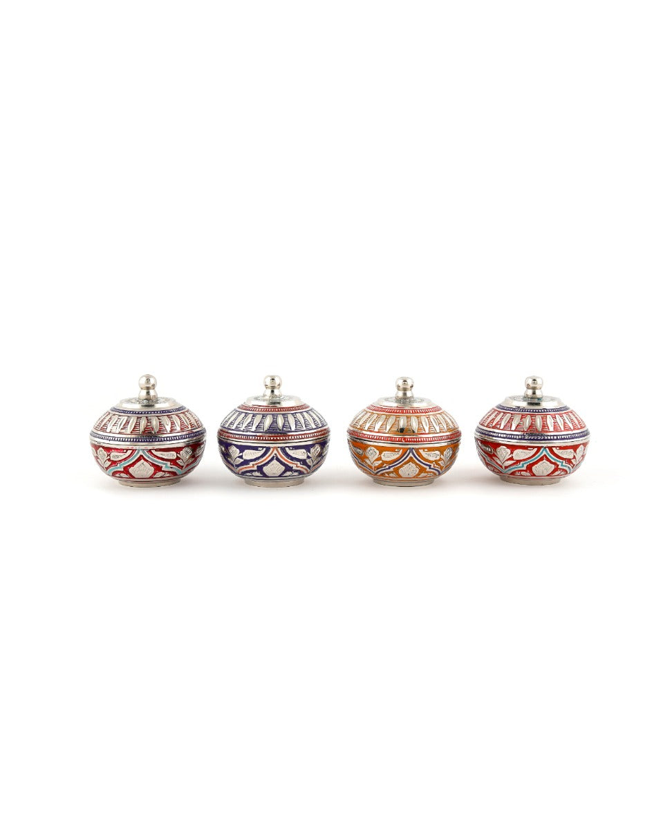 Brass Handcrafted Sindur Dibbi (Pill Box) — false