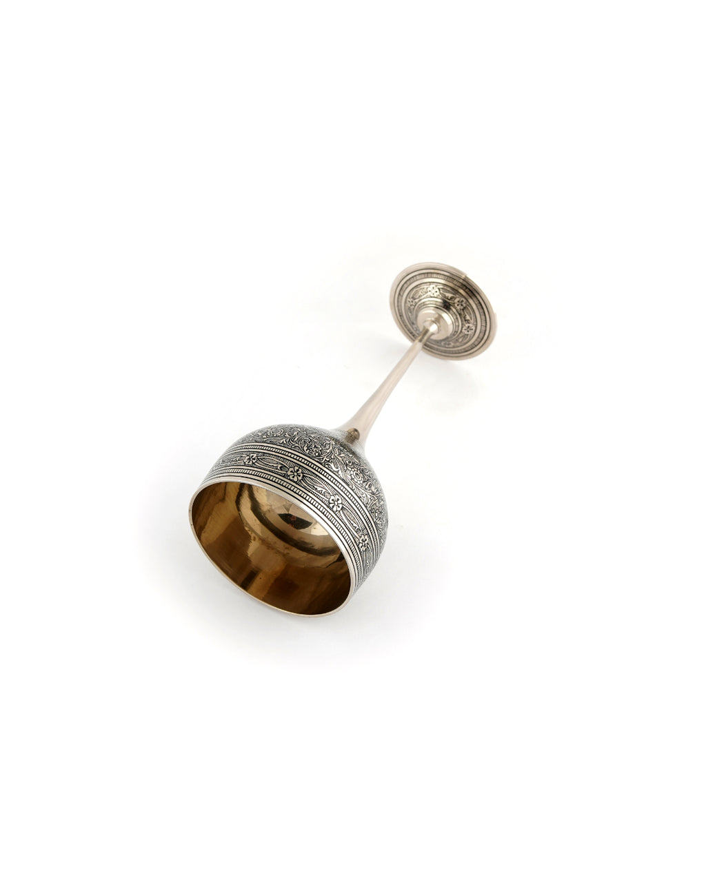 Brass Handcrafted Paimana Pakiza Marori Work — 7 inch