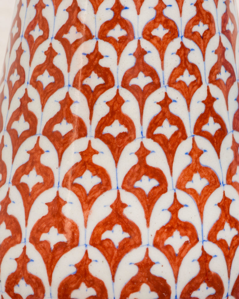 Handcrafted Blue Pottery Vase(Red) — false