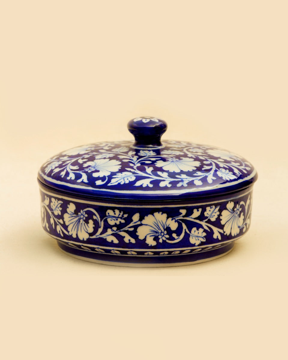 Blue Pottery Handcrafted casserole Pot — false