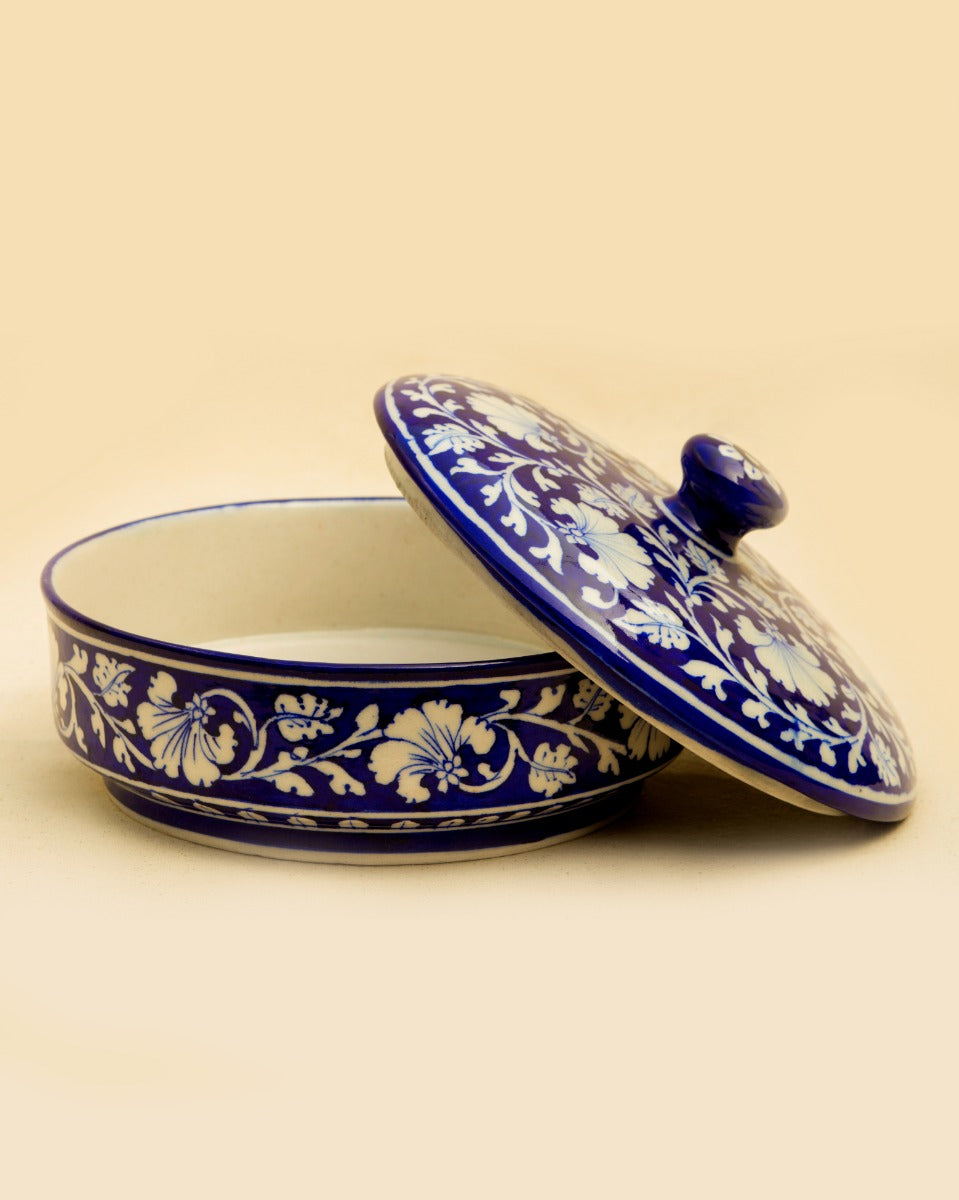 Blue Pottery Handcrafted casserole Pot — false