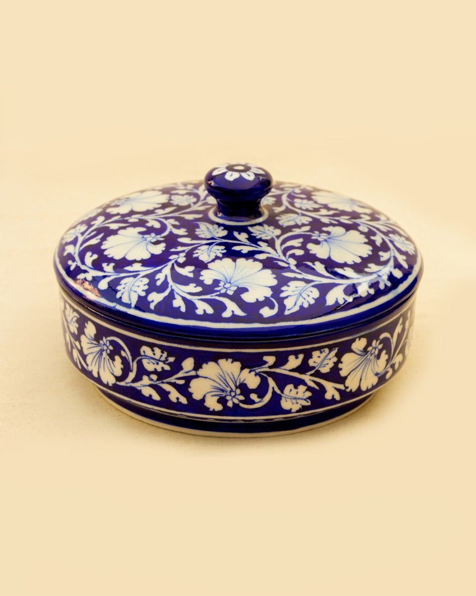 Blue Pottery Handcrafted casserole Pot — false