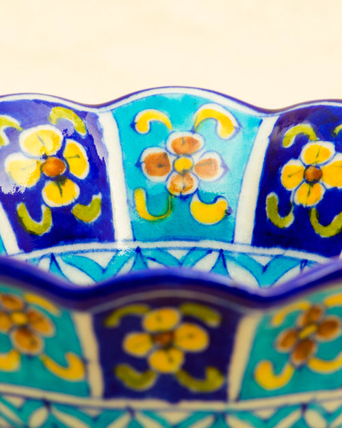 Blue Pottery Handcrafted Bowl — false