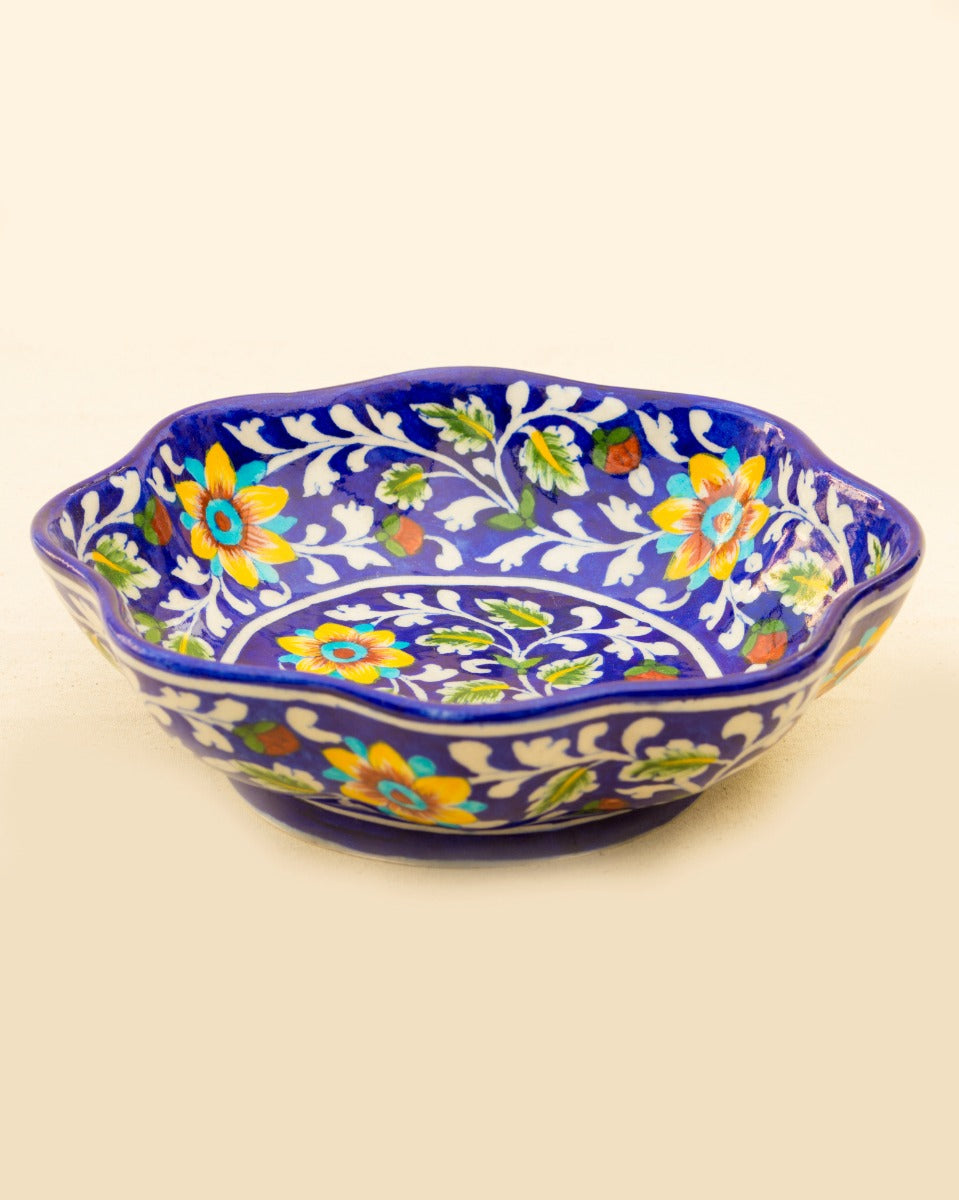 Blue Pottery Handcrafted Decorative Bowl — false