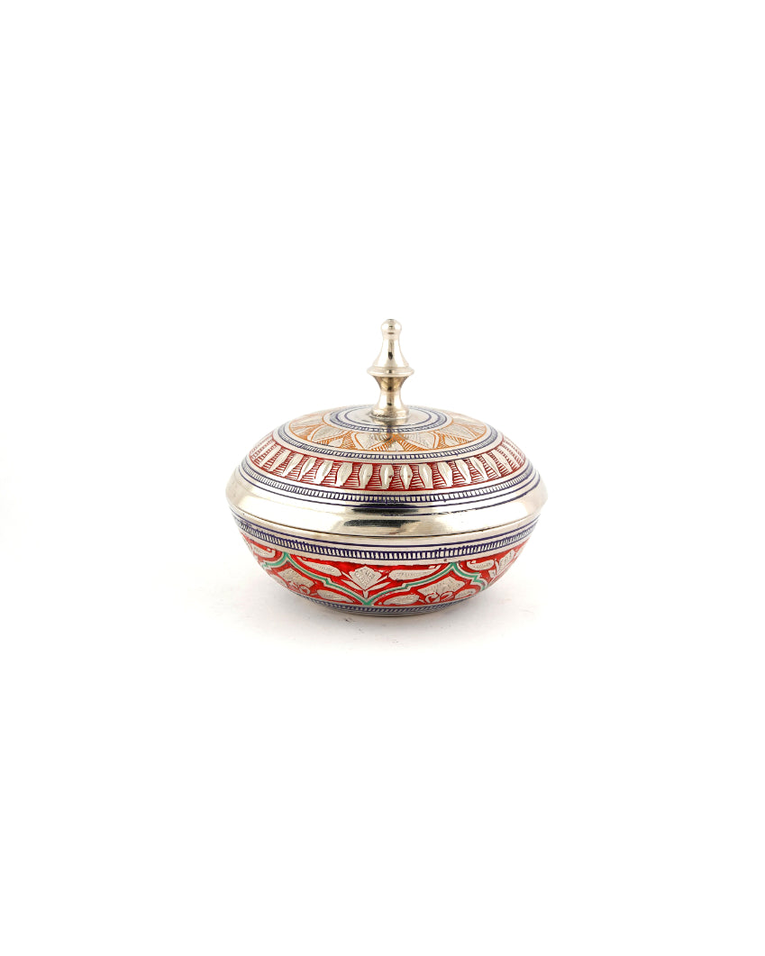 Brass Handcrafted Powder Box 3" — false