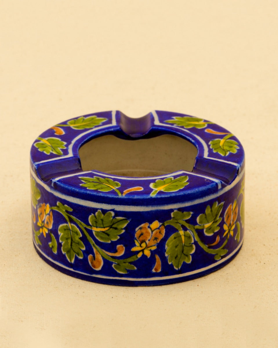 Blue Pottery Handcrafted Ash Tray (Blue) — false