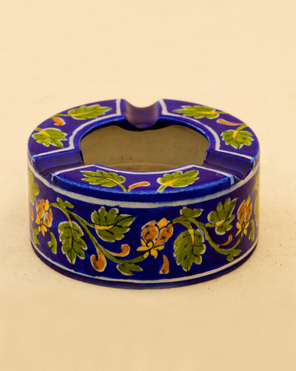 Blue Pottery Handcrafted Ash Tray (Blue) — false