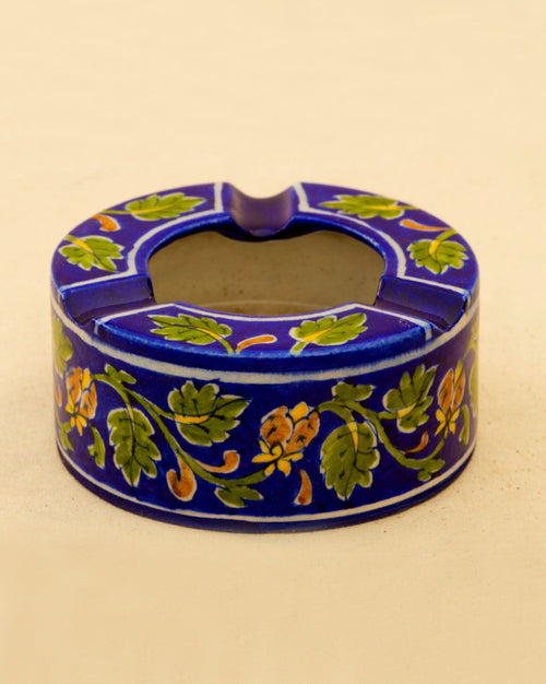 Blue Pottery Handcrafted Ash Tray (Blue) — false