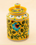 Blue Pottery Handcrafted Utility Jar- Yellow — false