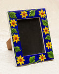 Blue Pottery Handcrafted Photo Frame - Blue — false