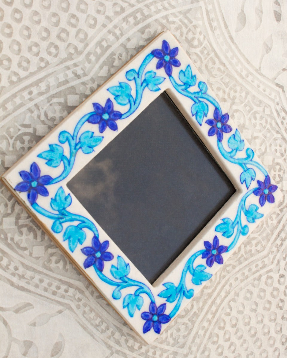 Blue Pottery Handcrafted Photo Frames - Sky Blue — false