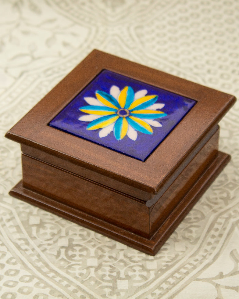 Blue Pottery Handcrafted Jewellery Box — false
