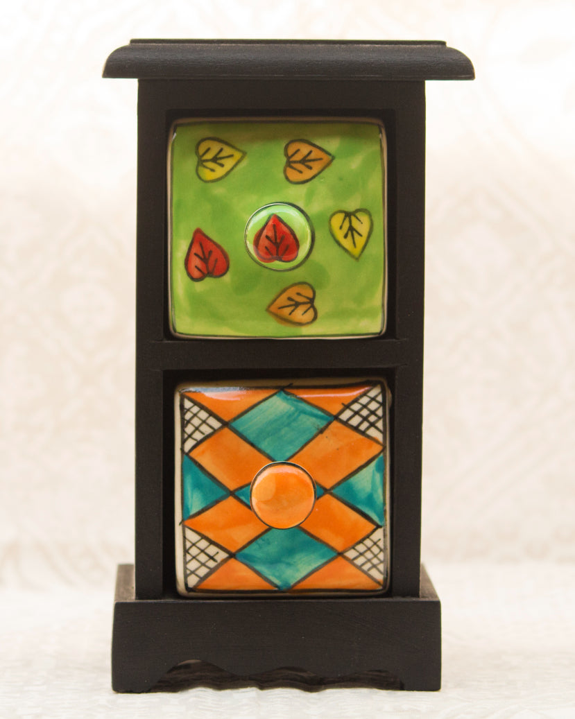 Jewelry Boxes- Blue Pottery (2 Boxes) — false