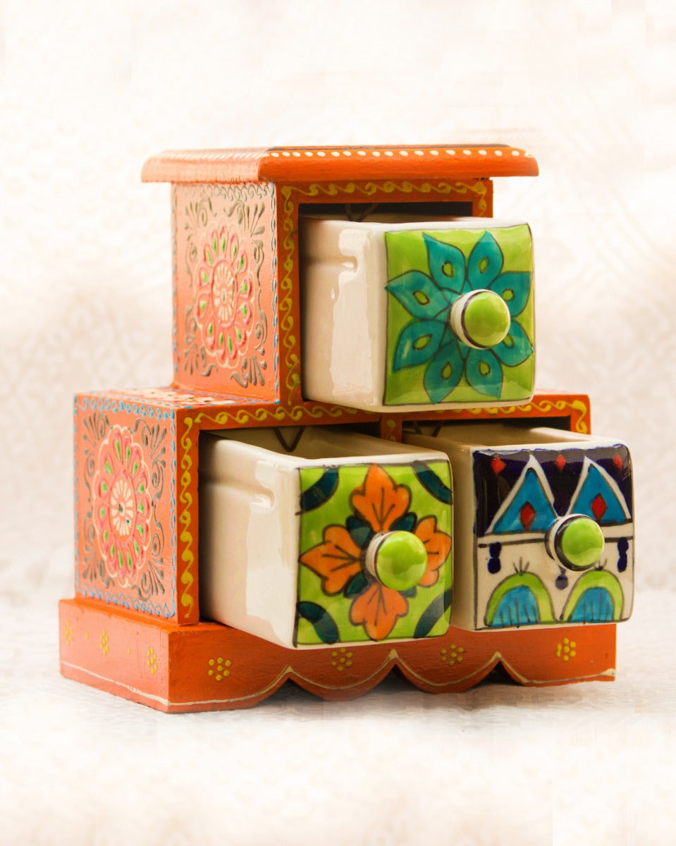 Jewelry Boxes- Blue Pottery (3 Boxes) — false