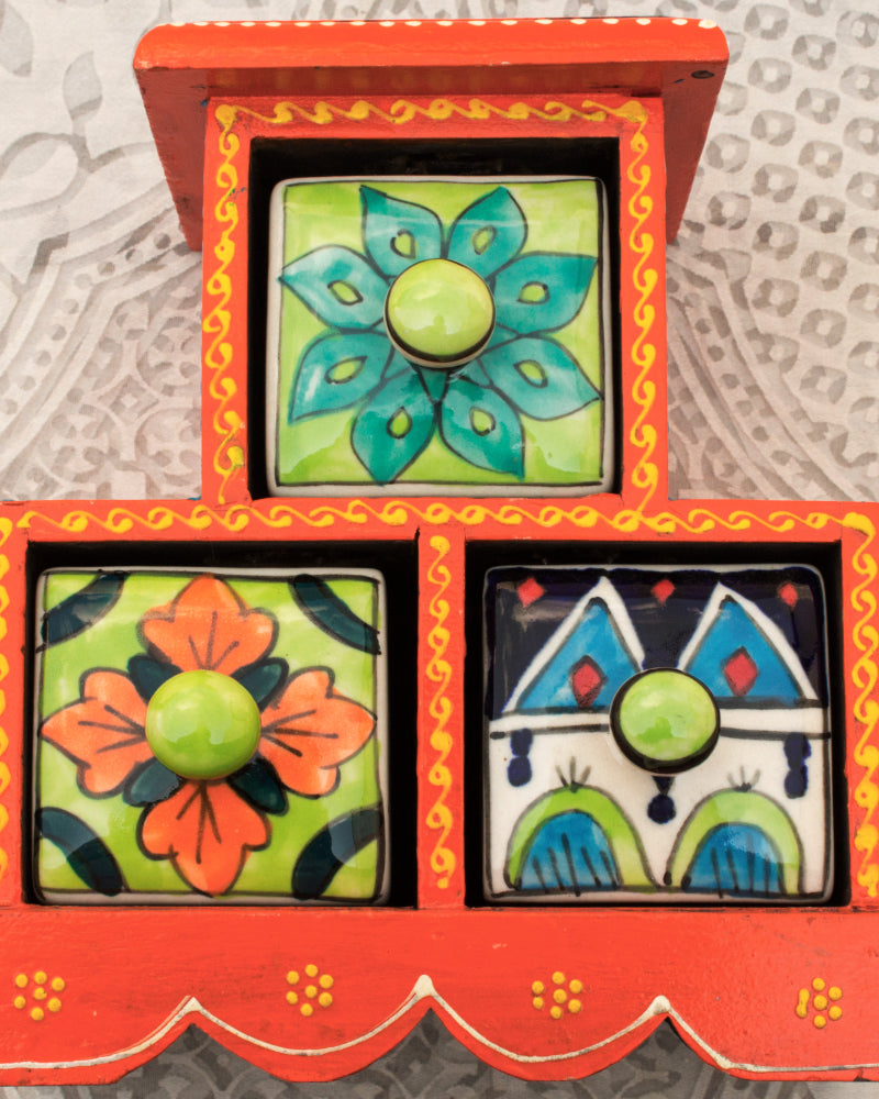 Jewelry Boxes- Blue Pottery (3 Boxes) — false