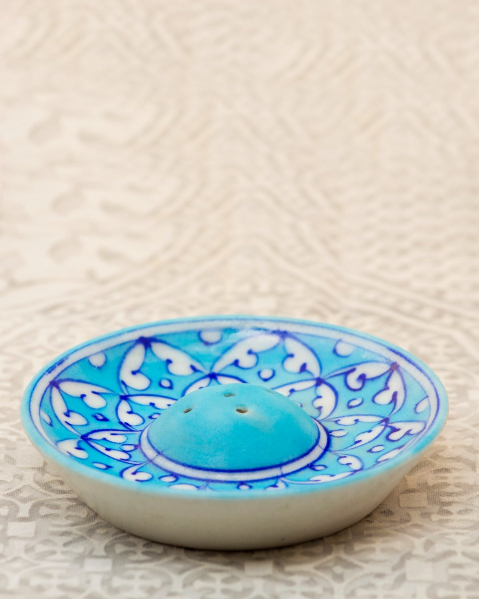 Blue Pottery Handcrafted Incense Holder (Sky Blue) — false