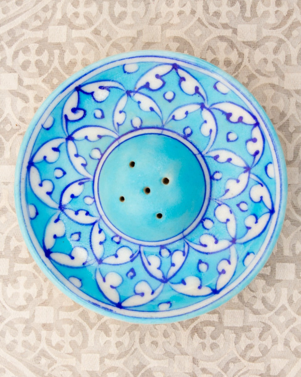 Blue Pottery Handcrafted Incense Holder (Sky Blue) — false