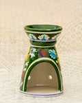 Blue Pottery- Handcrafted Aroma Candle Stand(Green) — false
