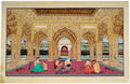 Miniature Painting of Men Working (unframed) — false