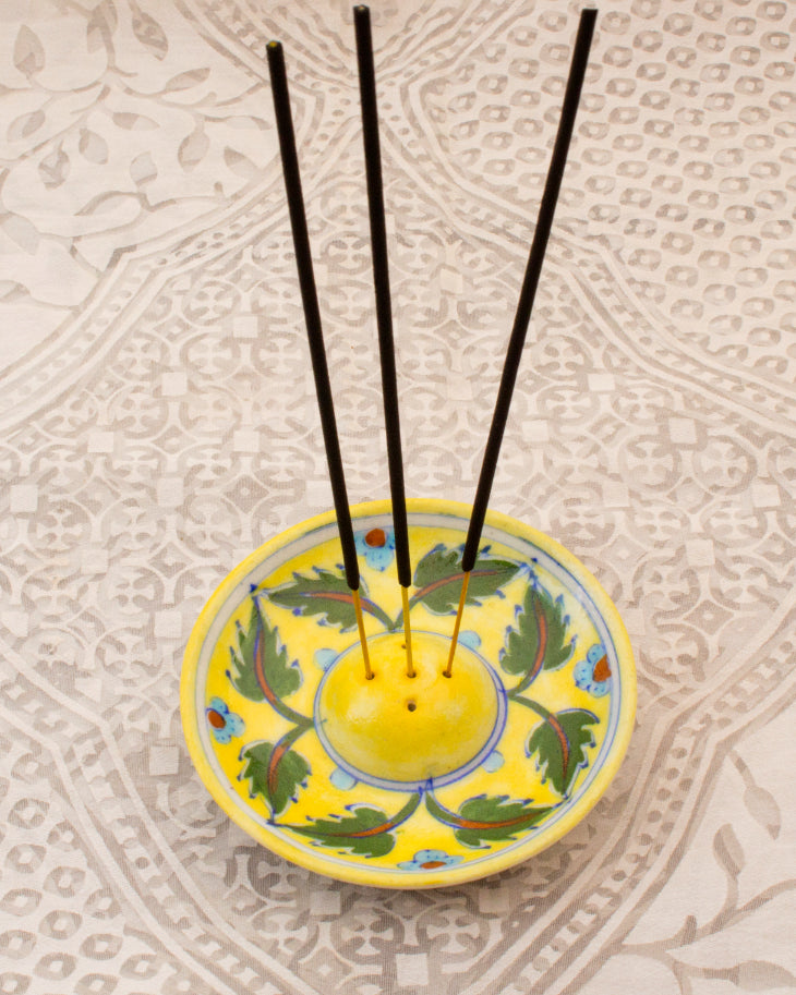 Blue Pottery Handcrafted Incense Stick Holder — false