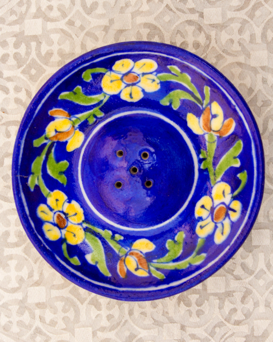 Blue Pottery Handcrafted Incense Holder (Blue) — false