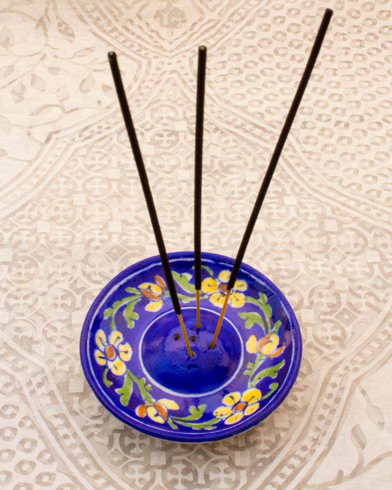 Blue Pottery Handcrafted Incense Holder (Blue) — false