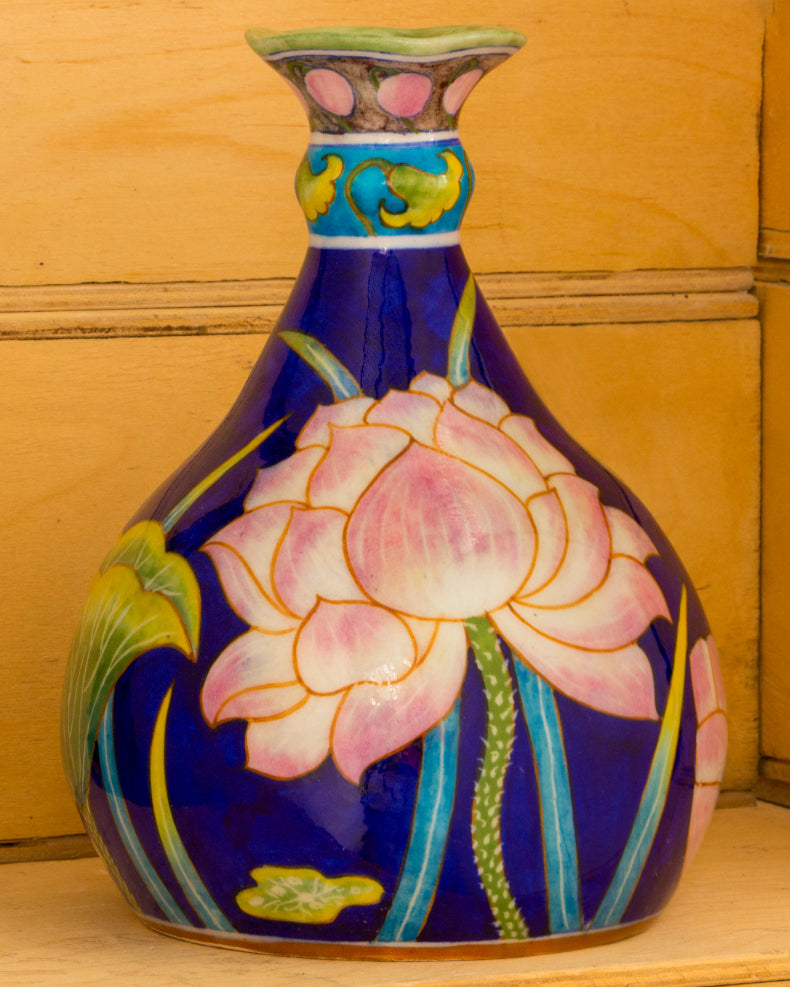 Blue Pottery Handcrafted Exclusive Flower Pot — false