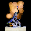 Crystal Handcrafted Peacock and Peachick — false