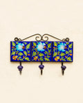 Blue Pottery Handcrafted Wall Key Holder — false
