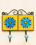 Blue Pottery Handcrafted Key Holder Wall — false