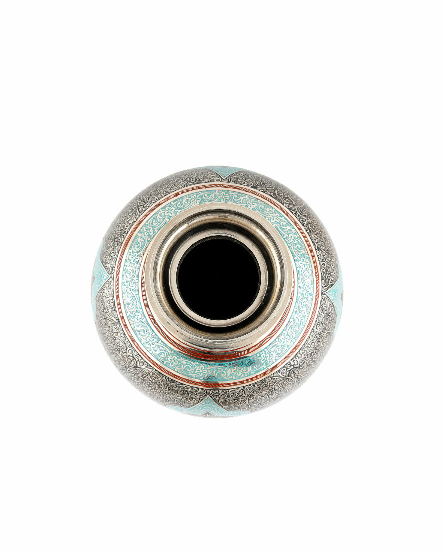 Brass Handcrafted Marori Work Pot — false