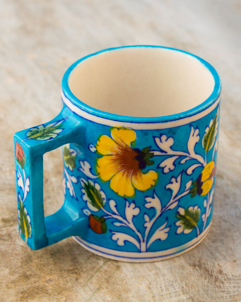 Blue Pottery- Handcrafted Coffee Mug(Sky Blue) — false