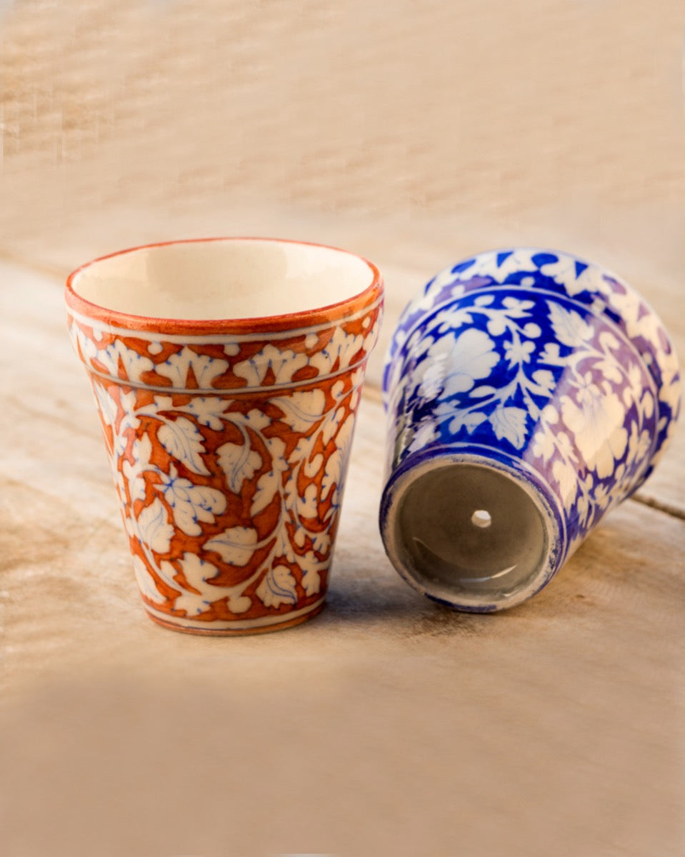 Blue Pottery Handcrafted Planter — false