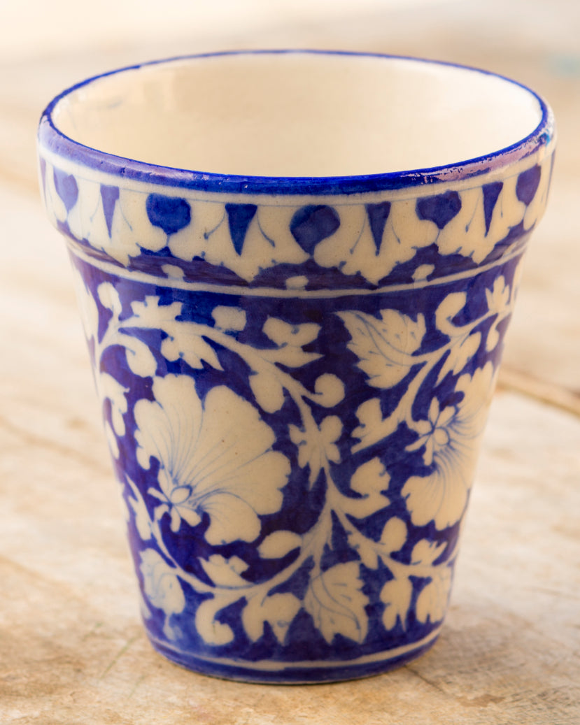 Blue Pottery- Blue & White Color Handcrafted Planter — false
