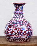 Blue Pottery- Handcrafted Decorative Vase(Red) — false