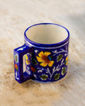 Blue Pottery- Handcrafted Coffee Mug(Blue & Yellow) — false