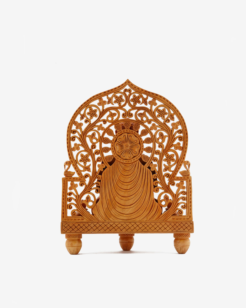 Handmade Lord Buddha Figurine — 12 inch, Brown