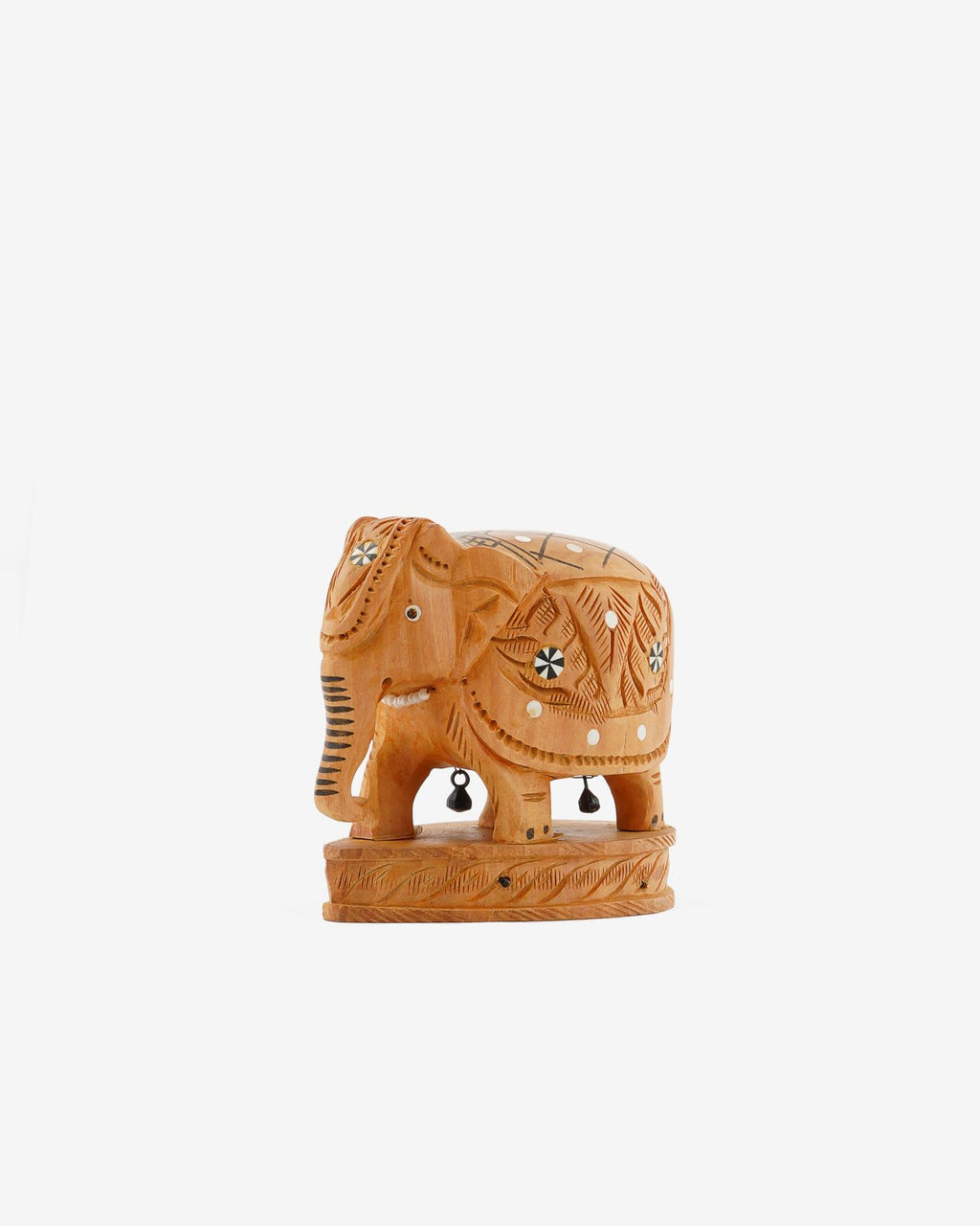 Elephant Sculpture - Wooden Handicraft — 6 inch, Brown