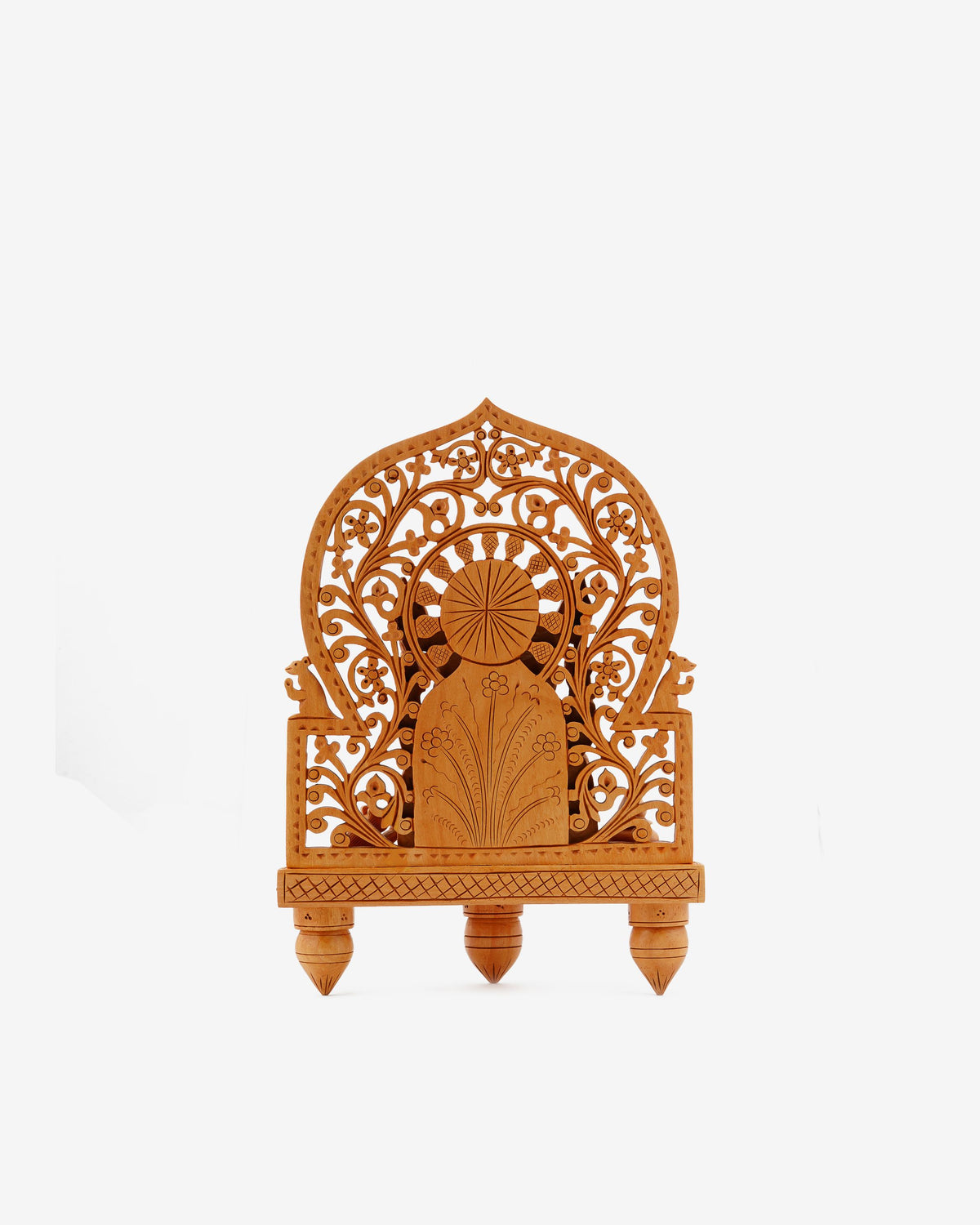 Lord Ganesha Sculpture - Wooden Handicraft — 12 inch, Brown