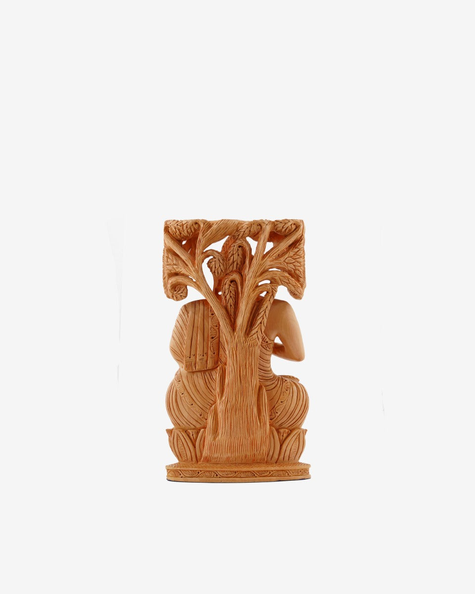 God Buddha Figurine - Wooden Handicraft — false