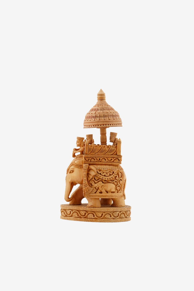 Handmade Kadam Wood Elephant Ambari — false