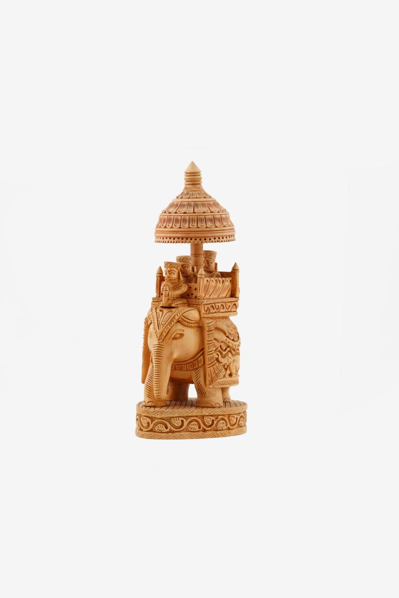 Handmade Kadam Wood Elephant Ambari — false