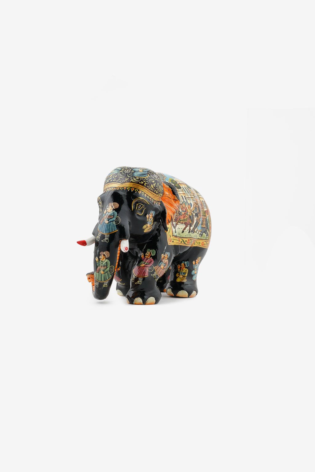 Hand-Painted Elephant- Wooden Craft — 6 inch