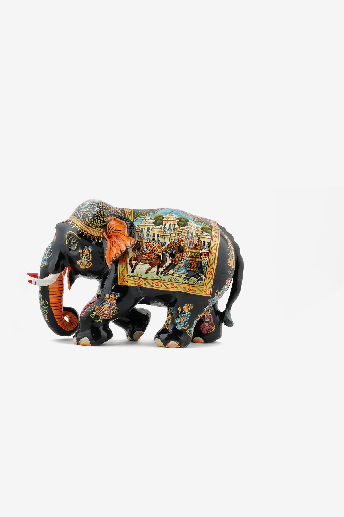 Hand-Painted Elephant- Wooden Craft — 12 inch