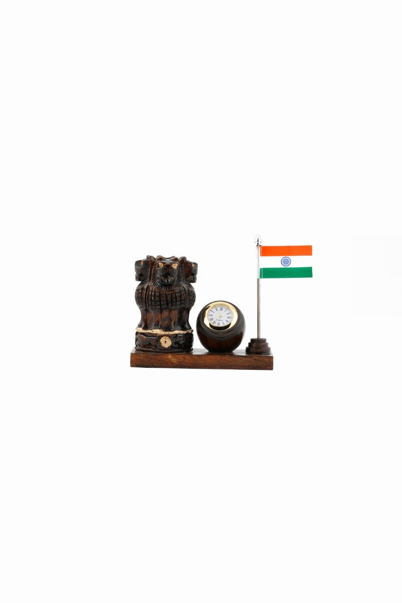Kadam Wood Handcrafted Pen Stand — false