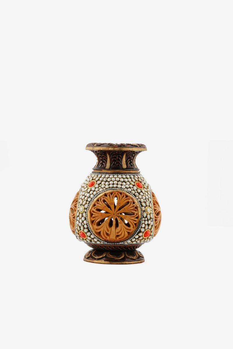 Kadam Wood Flower Vase — false