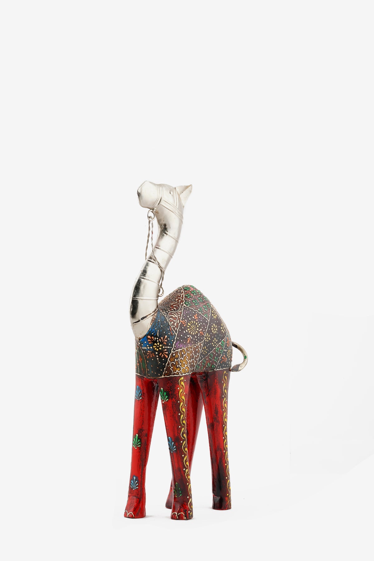 Multicolored Metal Camel Decorative Showpiece — 14 inch