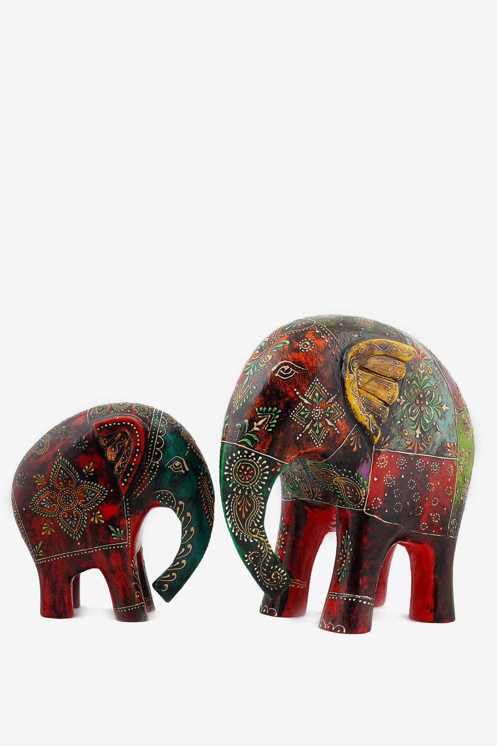 Hand-Painted Elephant- Kadam Wood Craft — 4 inch